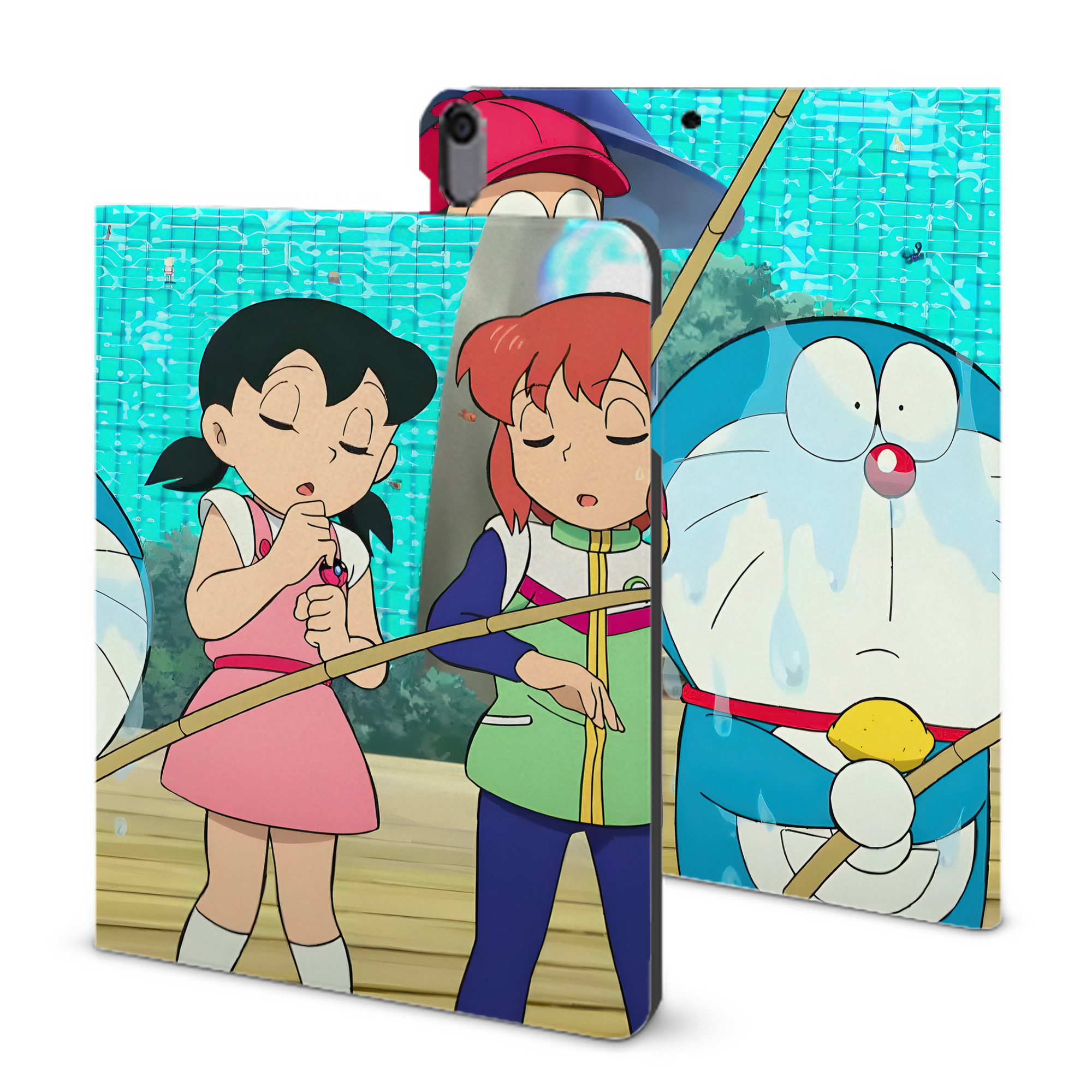 （画像用） ドラえもん Doraemon IPad ケース ブック型 PUレザー TPU 耐衝撃 軽量 薄型 ペン収納なし 全面保護 IPad 各モデル対応